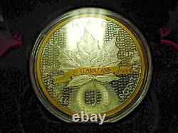 2018 Royal Canadian Mint $10.9999 Fine Silver 30 Year Maple Leaf 2 ounce