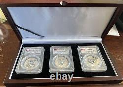 2019-2020 WOLF BEAR LYNX EHR Multifaceted $25 Silver Coin Set 3oz PCGS PR70 DCAM