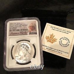 2019 Canada Silver Peace Liberty First Day Pf70 Rev Proof Taylor Mercanti #11m