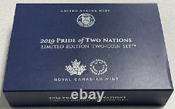 2019 Pride of Two Nations Limited Edition 2-Coin Silver Set (2oz. Total)