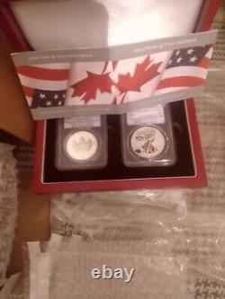 2019 RCM Pride of Two Nations 2-Coin Set PR-70 PCGS FDOI Label Canadian Set