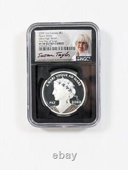 2020 1 Oz Canada $1 Peace Dollar UHR Silver Coin NGC PF70 Susan Taylor Signature