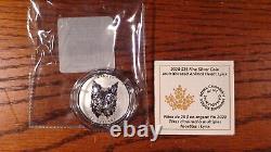 2020 $25.00 CANADA. 9999 SILVER MULTI FACETED LYNX 1 OZ Coin With COA & SLEEVE