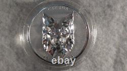 2020 $25.00 CANADA. 9999 SILVER MULTI FACETED LYNX 1 OZ Coin With COA & SLEEVE