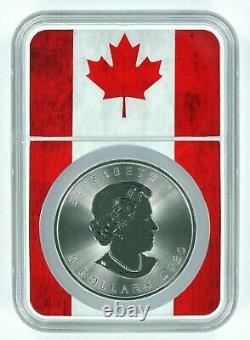 2020 Canada 1oz Silver Maple Leaf NGC MS70 Flag Core