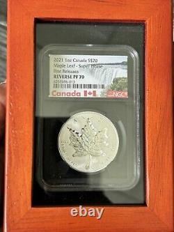 2021 1oz Canada S$20 Maple Leaf Super Incuse NGC Reverse PF70 First Release