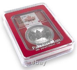 2021 Canada 1oz Silver Maple Leaf NGC MS70 Flag Core withRed Case POP 213