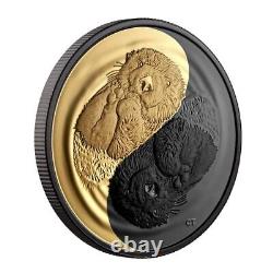 2022 $20 Canada 1oz Silver Black & Gold The Sea Otter Matte Proof Finish Coin