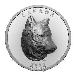 2022 Canada 1 oz $25 Silver Extraordinary Timber Wolf High Relief Coin RCM