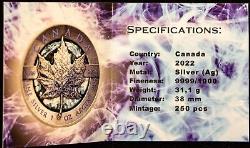 2022 Canada Ice Power 1oz Silver Maple Leaf Colorized Coin