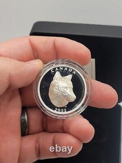 2022 Canada Timber Wolf Extraordinary High Relief 1 oz Silver $25 Proof Coin