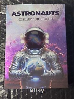 2023 1 oz. 999 Silver ASTRONAUTS Colorized Canada Maple Leaf Coin Box/COA Space