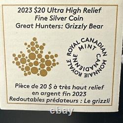 2023 Canada $20 Great Hunters Grizzly Bear 1oz Silver