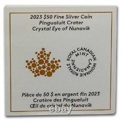 2023 Canada Silver $50 Pingualuit Crater Crystal Eye of Nunavik