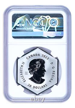 2023 Canada Silver Snowflake Crystal NGC Reverse PF70 First Hexagonal Coin