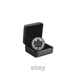2023 Canada Super Incuse Black Rhodium Maple Leaf 1oz Silver Reverse Proof Coin