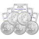 2023 Lot Of (5) 1 Oz Canadian Maple Leaf Silver Bullion Coins Brilliant Uncircul