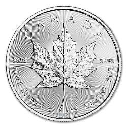 2023 Lot of (5) 1 Oz Canadian Maple Leaf Silver Bullion Coins Brilliant Uncircul