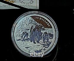 2023 RCM 2 oz Silver $30 Multifaceted Animal Family Grizzly Bears