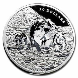 2023 RCM 2 oz Silver $30 Multifaceted Grizzly Bear Animal Family Mintage 4500