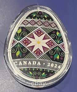 2024 $20 Canada 1 oz. Silver Pysanka coin