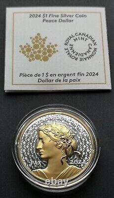2024 Canada 1$ Fine Silver Coin Peace Dollar
