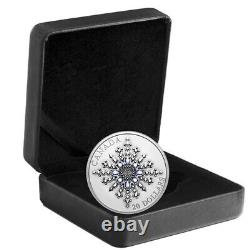 2024 Canada 1 oz Sapphire Jubilee Snowflake Brooch Silver Coin