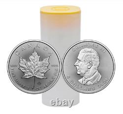 2024 Canada 1 oz Silver Maple Leaf Coin. 999 Fine BU (Lot of 100) Fast Shipping