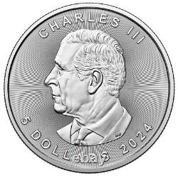 2024 Canada 1 oz Silver Maple Leaf Coin. 999 Fine BU (Lot of 100) Fast Shipping