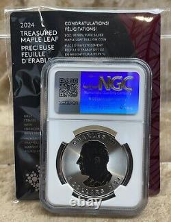 2024 Canada $5 Maple Leaf NGC MS69 Congratulation Privy Silver Mintage 25k WithCOA