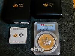 2024 Canada 5 oz. UHR Silver Maple Leaf PCGS PR69 FS. Heart of the Forest