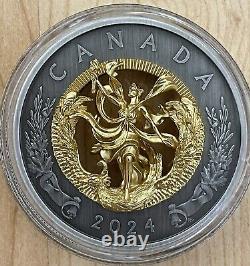 2024 Canada Allegory of Freedom 5 oz 143.07g. 999 Silver 3D Coin OGP Mint 1400