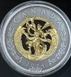 2024 Canada Allegory of Freedom 5 oz 143.07g. 999 Silver 3D Coin OGP Mint 1400