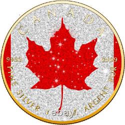 2024 Canada Maple Leaf Diamond Flag Edition 1 oz Silver Coin