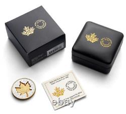 2024 Canada Super Incuse Maple Leaf 1 Oz 9999 Silver Proof Gilded $20 Coin JP698