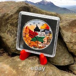 2024 Canadian Maple Coin. 9999 Silver Palestine for Peace 1oz Color