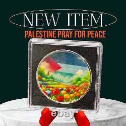 2024 Canadian Maple Coin. 9999 Silver Palestine for Peace 1oz Color