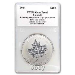 2024 RCM 1 Kilo Silver $250 Pulsating Maple Leaf Gem Proof FDI