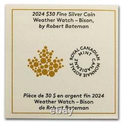 2024 RCM 2 oz Silver $30 Robert Bateman Weather Watch Bison
