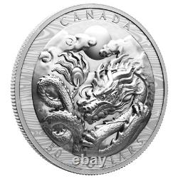 3 oz 2024 Lunar Year of the Dragon High Relief Silver Coin Royal Canadian Mint