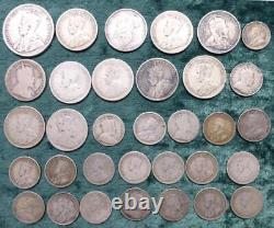 33 Sterling Silver Canadian Coins, Various Denominations. 925 Silver Coins
