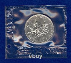 (4) 1991 Silver Canadian Maple Leafs (unc). 999 Fine Silver #200114