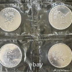 4X RARE 2005 Canadian Silver Maple Leaf 1oz Coins SEALED