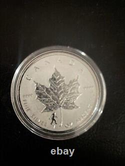 $5 2016 1oz. 999 Silver Maple Leaf Bigfoot Privy Reverse Proof, Set of 2 Coins