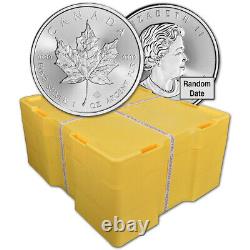 Canada Silver Maple Leaf (1 oz) $5 Random Date 500 BU Coin Sealed Monster Box