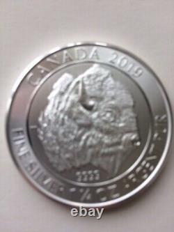 Canadian (3 Count) Silver 2019 1 1/4 OZ. 9999 Bison Silver $8 Coin