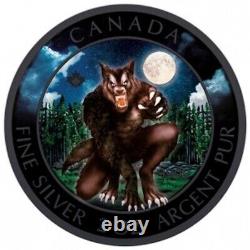 Creatures of the North Werewolf Full Moon Night 2021 $10 2 oz Silver Coin RCM