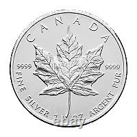 Lot of 100 x 1 oz Random Year Canadian Maple Leaf Silver Coin