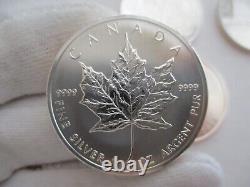 Lot of 4 2013 Fine Silver Coins 2 Maple leaf and 2 Philharmonic BU