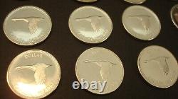 Roll Of 20 1967 Canadian Silver Dollars Au/unc 80% Silver 12 Ounces Of Silver